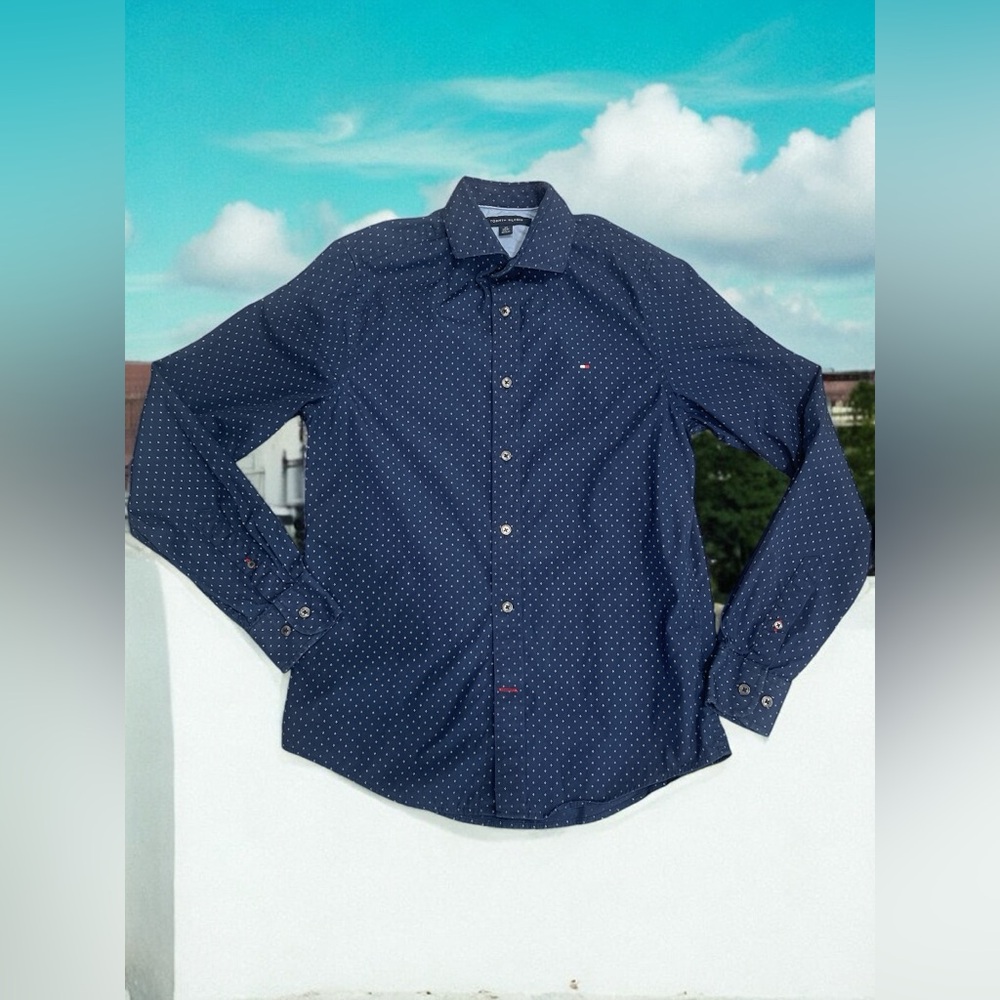 Tommy Hilfiger Blue Casual Button Down Shirt